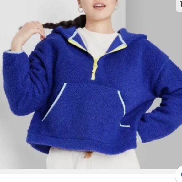 Wild Fable Women's Half-Zip
Sherpa Anorak Jacket nwt - Picture 2 of 8